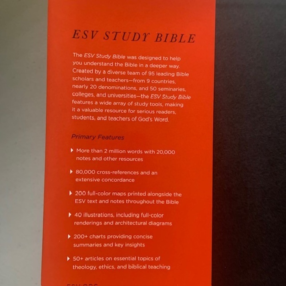 ESV Study Bible English Standard Version Hardcover Unread w Dust Jacket - Picture 5 of 5